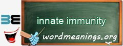 WordMeaning blackboard for innate immunity